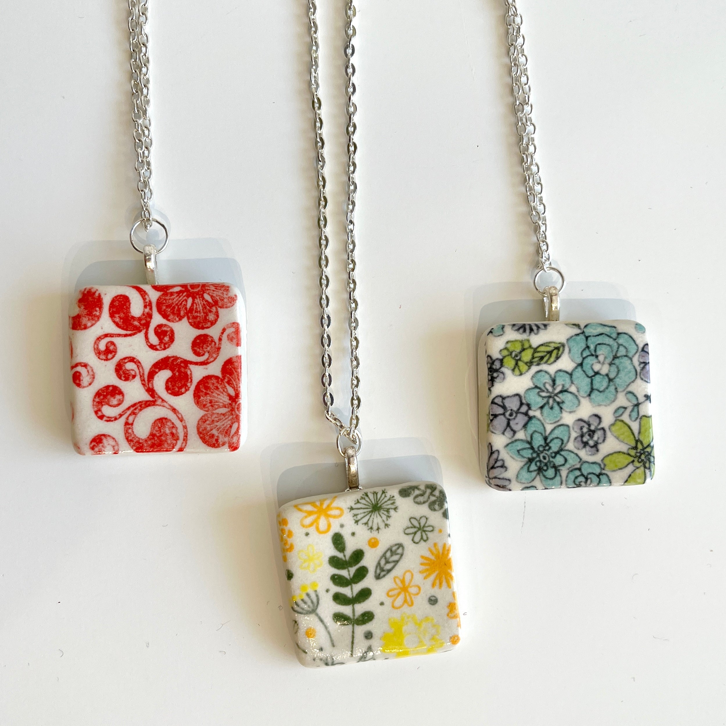 Ceramic necklace store pendants