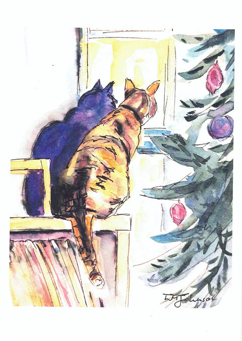 Holiday Greeting cards by Luise Mendler-Johnson Waiting for Santa - Arts and Heritage St. Albert