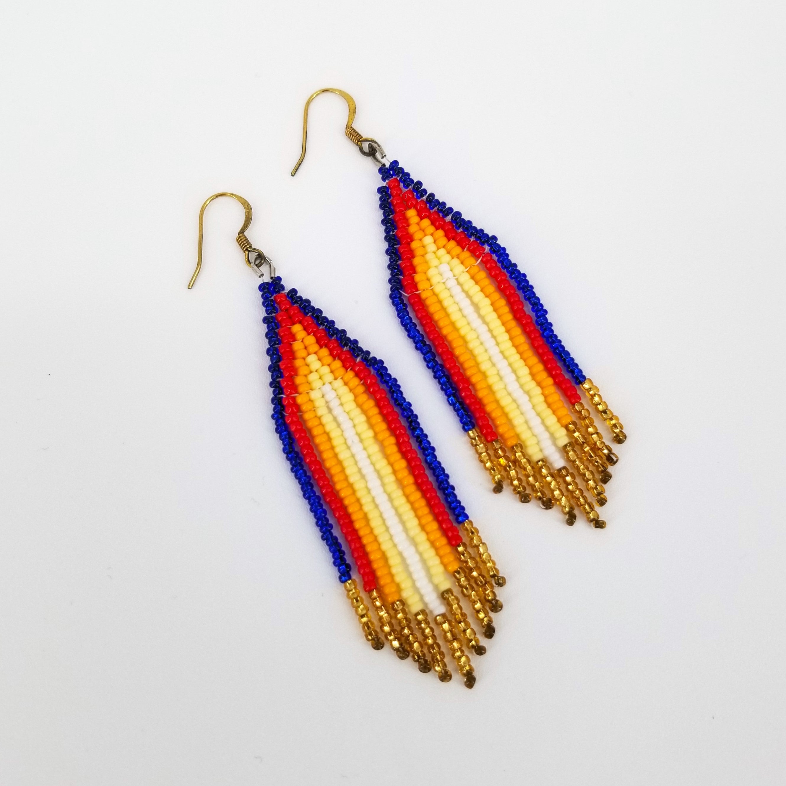 Small hot sale fringe earrings