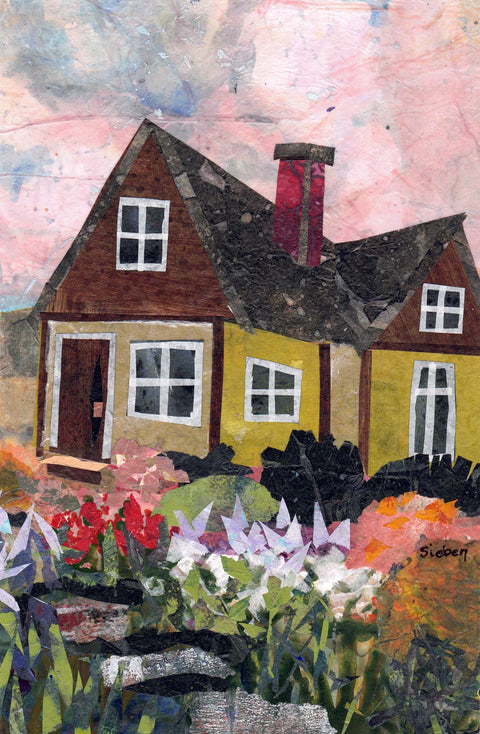 'Home Series' Original Collaged Art Card - Arts and Heritage St. Albert