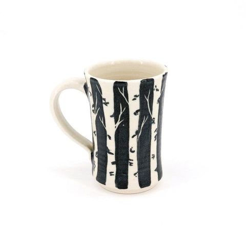 Black and White Birch Tree Mug - Arts and Heritage St. Albert