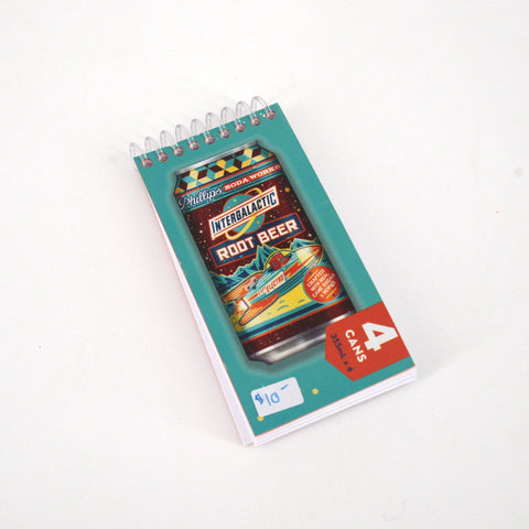 Small Upcycled Notebook Intergalactic Root Beer - Arts and Heritage St. Albert