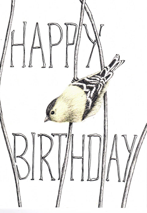 'Birthday' Art Cards by Snake Bite Creations 'Happy Birthday' Little Bird Card - Arts and Heritage St. Albert