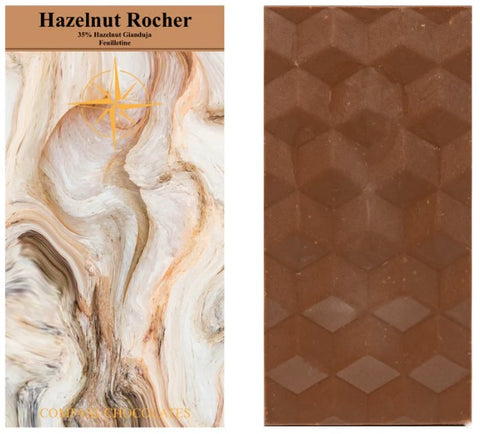 Hazelnut Rocher Artisanal Chocolate Bar - Arts and Heritage St. Albert