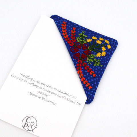 Embroidered Fabric Bookmark Corners Style 18 - Arts and Heritage St. Albert