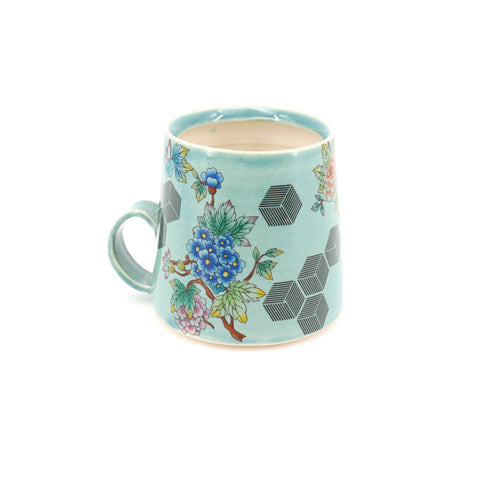 Mugs Decorated with Bits of Floral Style 5 - Arts and Heritage St. Albert