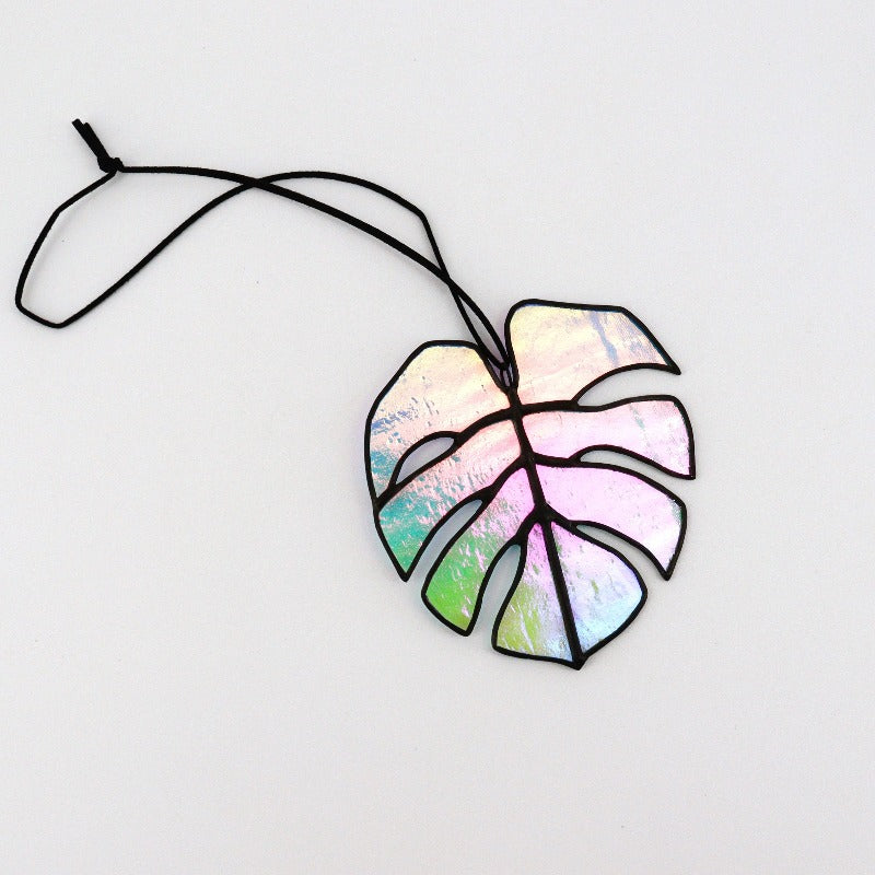 Stained Glass Monstera Leaf Suncatcher, Monstera Suncatcher, Monstera Art, Glass on sale Leaves