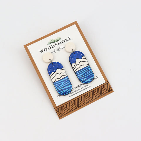Blue Mountain Landscape Earrings - Arts and Heritage St. Albert