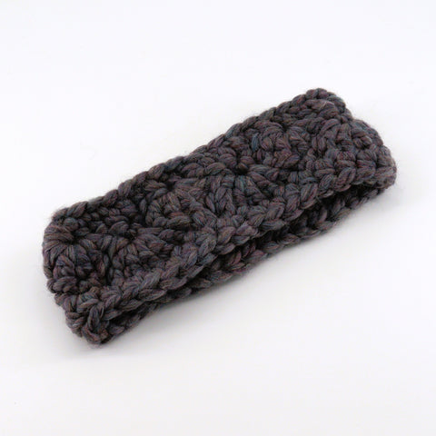 Hand Knit Ear Warmer Headband Mauve - Arts and Heritage St. Albert