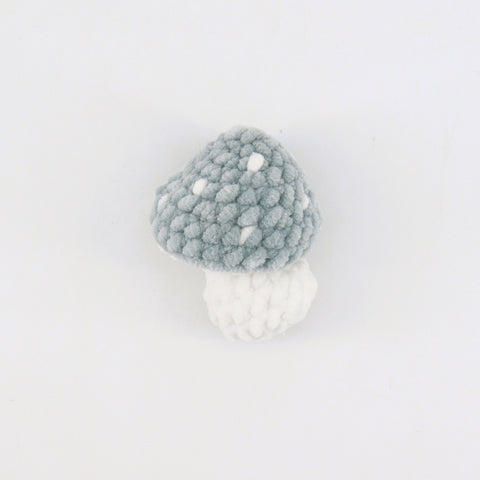 Crocheted Mushroom Grey - Arts and Heritage St. Albert