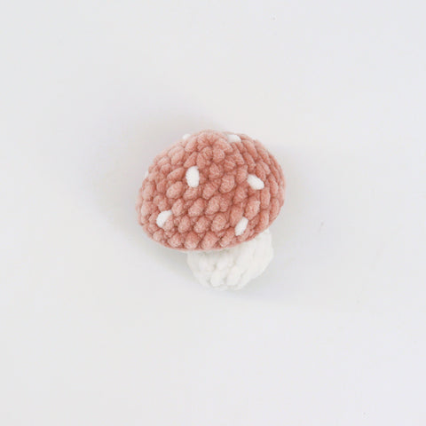 Crocheted Mushroom Pink - Arts and Heritage St. Albert