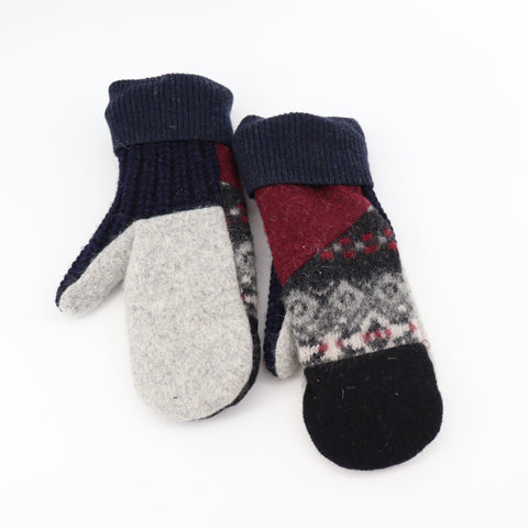 Handmade Upcycled Wool Mittens - Large - Arts and Heritage St. Albert