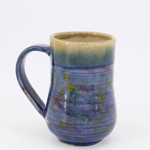 Blue and Oat Handmade Drip Mug Style 2 - Arts and Heritage St. Albert