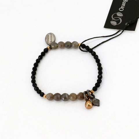 Arctic Blossom: Onyx, Labradorite Bracelet - Arts and Heritage St. Albert