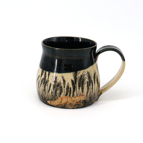 Wheat Fields and Fox Handmade Mug - Arts and Heritage St. Albert