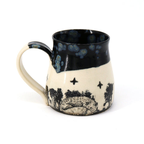 Midnight Fox Handmade Mug - Arts and Heritage St. Albert