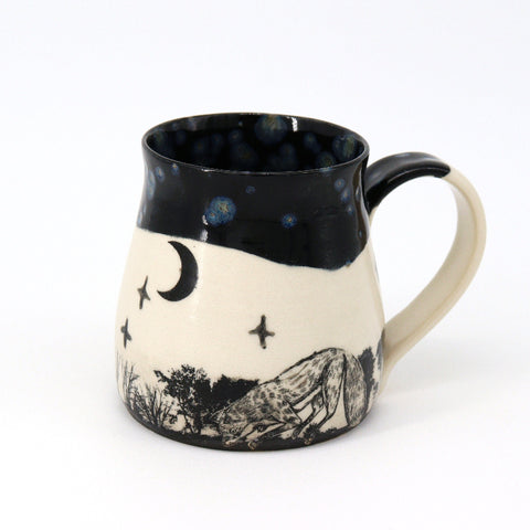 Midnight Fox Handmade Mug - Arts and Heritage St. Albert