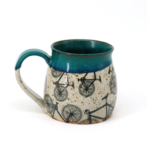 Bikes Handmade Mug - Arts and Heritage St. Albert