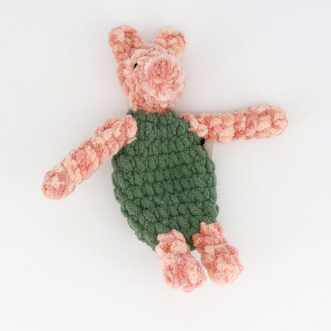 Crocheted d-d-dear Piglet 'Snuggler' - Arts and Heritage St. Albert