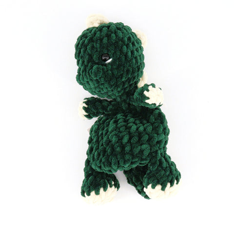 Crocheted Dino 'Snuggler' Green - Arts and Heritage St. Albert