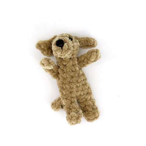 Crocheted Teenie Puppy 'Snugglers' Light Brown Labrador - Arts and Heritage St. Albert