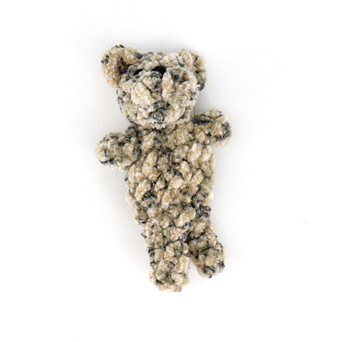 Crocheted Teenie Puppy 'Snugglers' Speckled French Grey Bulldog - Arts and Heritage St. Albert