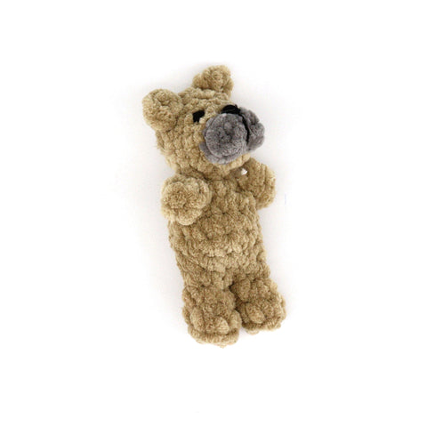 Crocheted Teenie Puppy 'Snugglers' Light Brown French Bulldog - Arts and Heritage St. Albert