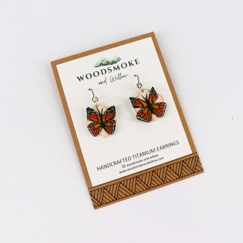 Monarch Butterfly Dangle Earrings - Arts and Heritage St. Albert