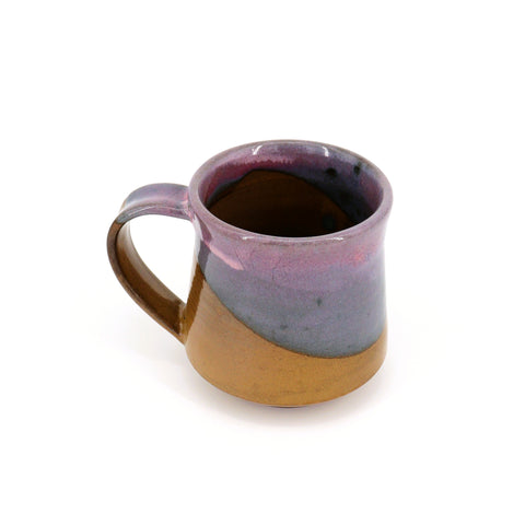 Handmade Small Ceramic Mug Mauve & Amber - Arts and Heritage St. Albert