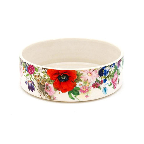 Medium Floral Serving Dish - Arts and Heritage St. Albert