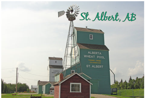 Postcards St. Albert grain elevators 1980s - Arts and Heritage St. Albert