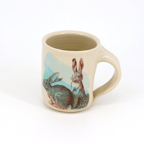 New Fauna Mugs Rabbit with Blue & Green - Arts and Heritage St. Albert