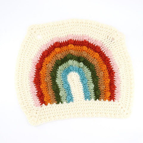 Rainbow 'Lovely' Blankie White - Arts and Heritage St. Albert