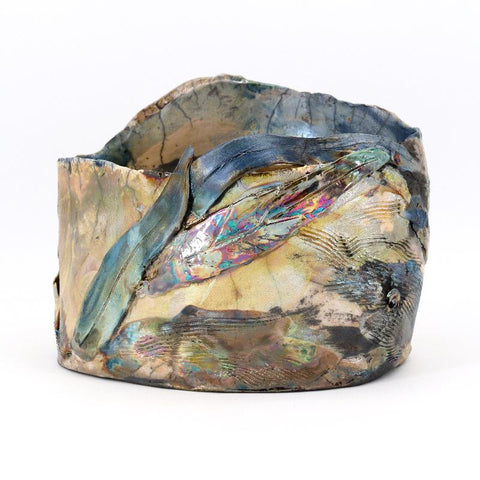 'Iris' Sculptural Raku Vessel - Arts and Heritage St. Albert