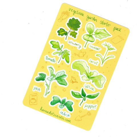 Sticker Sheets by Hanna Dotzenroth Vegetable Garden Starter Pack - Arts and Heritage St. Albert