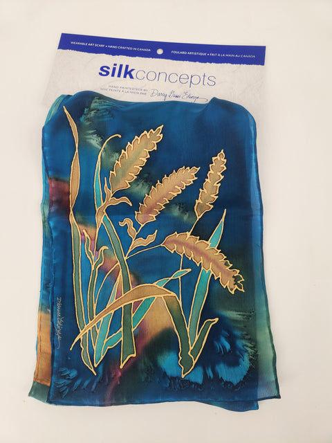 Silk scarf Wheat Frond - Arts and Heritage St. Albert