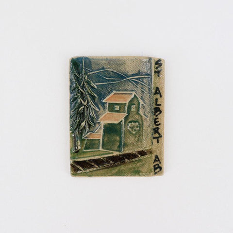 Ceramic St. Albert Magnets St. Albert Grain Elevators - Arts and Heritage St. Albert